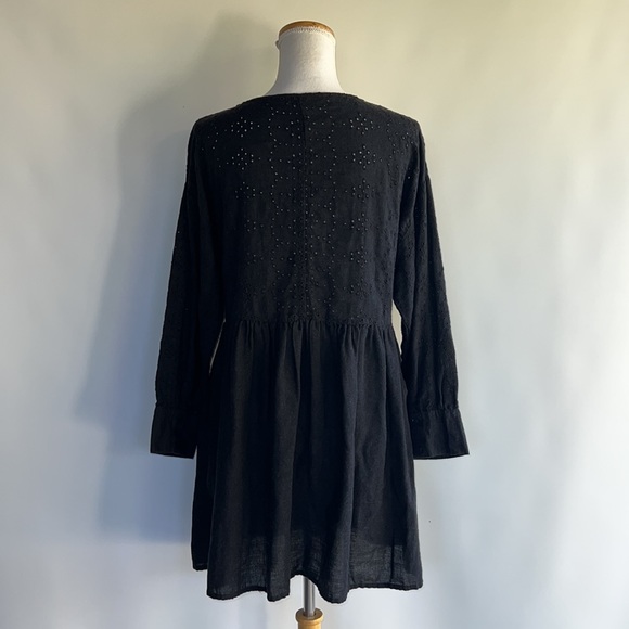 Zara Embroidered Babydoll Dress - sz M - Picture 2 of 5